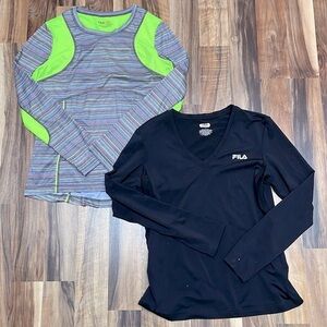 FILA running shirts lot of two size Large